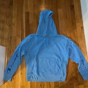 Light Blue Champion Reverse Weave Hoodie